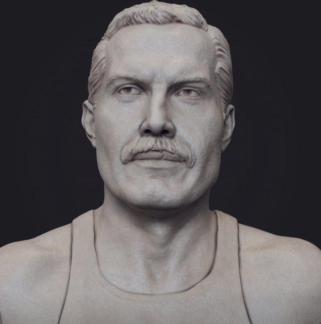 Freddie Mercury 3D 프린트 모델 .c4d .max .obj .3ds .fbx .stl .blend 