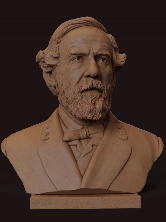 Robert Edward Lee 3D 프린트 모델 .c4d .max .obj .3ds .fbx .stl .blend 
