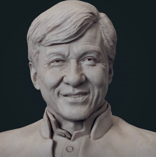 Jackie Chan Modelo de impresión 3D .c4d .max .obj .3ds .fbx .stl .blend 