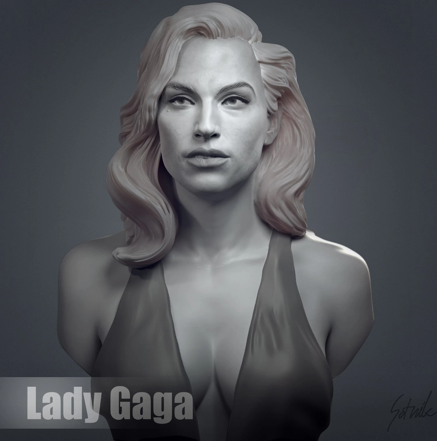 Nyonya Gaga Model Cetak 3D .c4d .max .obj .3ds .fbx .stl .blend 