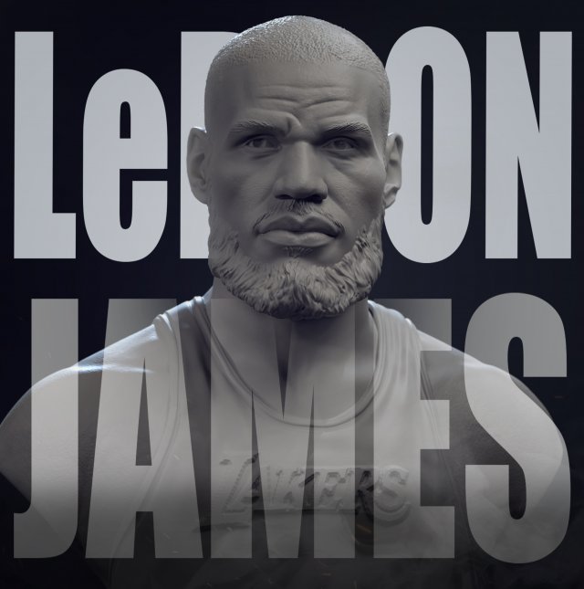 Lebron James Modèles 3D en vedette .c4d .max .obj .3ds .fbx .stl .blend 