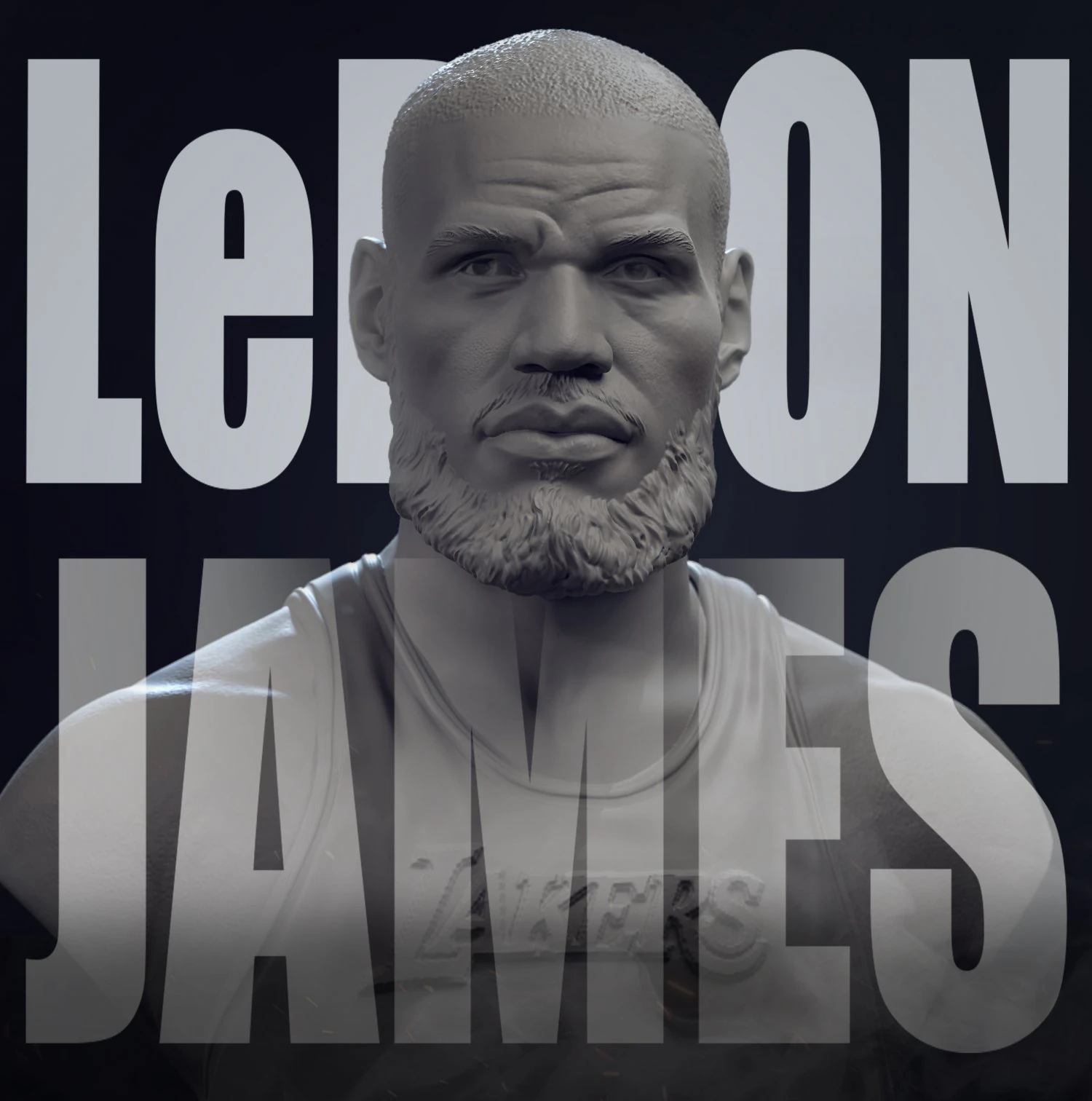 Lebron James 3D Print Model .c4d .max .obj .3ds .fbx .stl .blend 