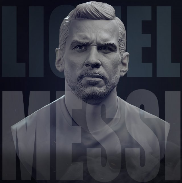Lionel Messi 3D Print Model .c4d .max .obj .3ds .fbx .stl .blend 