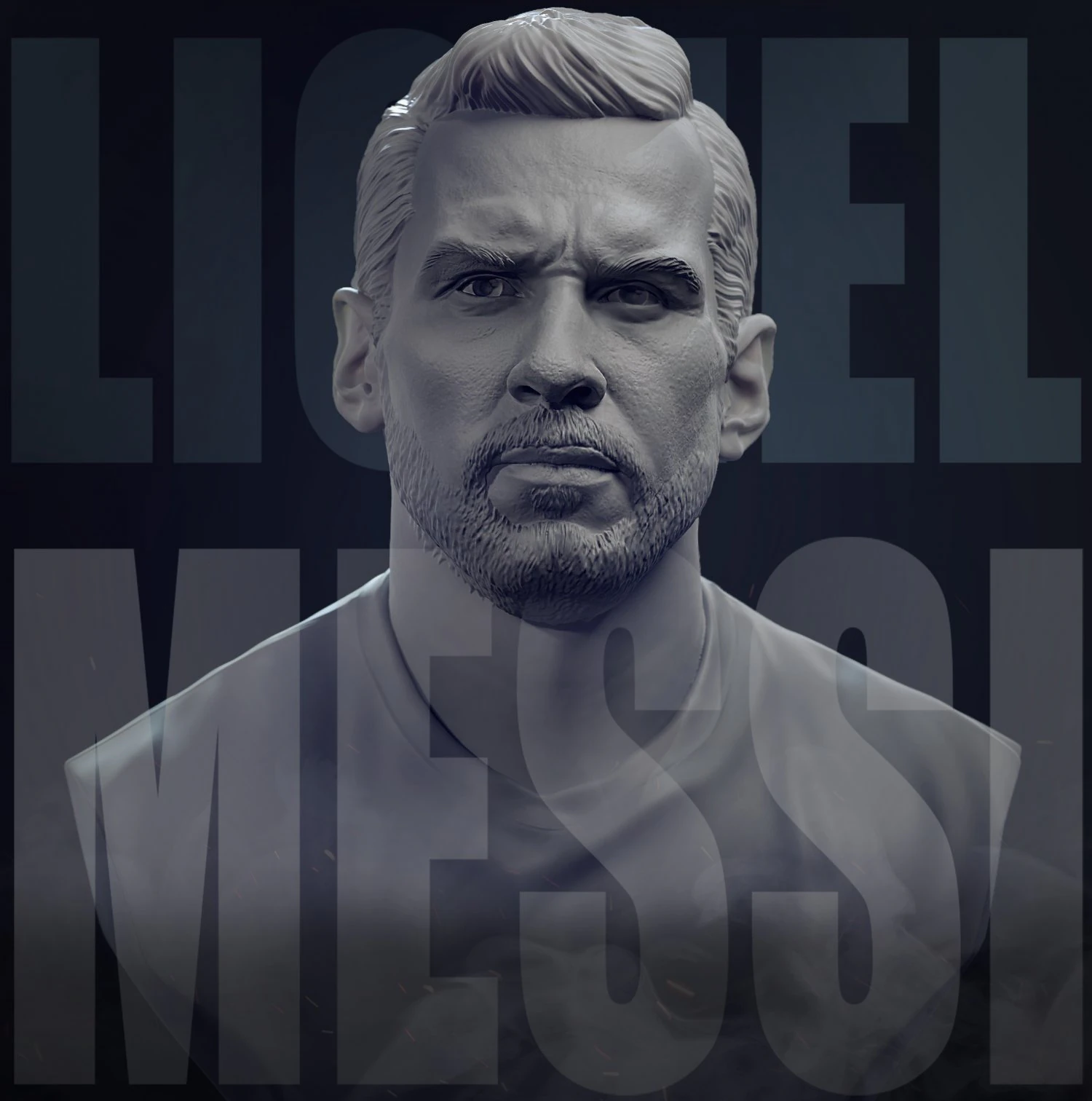 Lionel Messi 3D Print Model .c4d .max .obj .3ds .fbx .stl .blend 