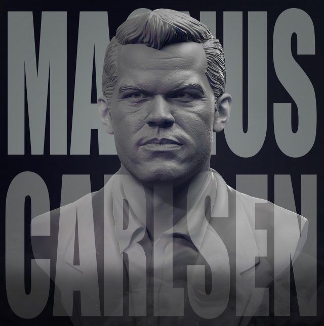 Magnus Carlsen 3D Print Model .c4d .max .obj .3ds .fbx .stl .blend 