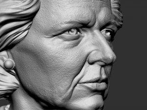 Margaret Thatcher 3D Druckmodell