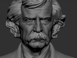 Mark Twain 3D 프린트 모델