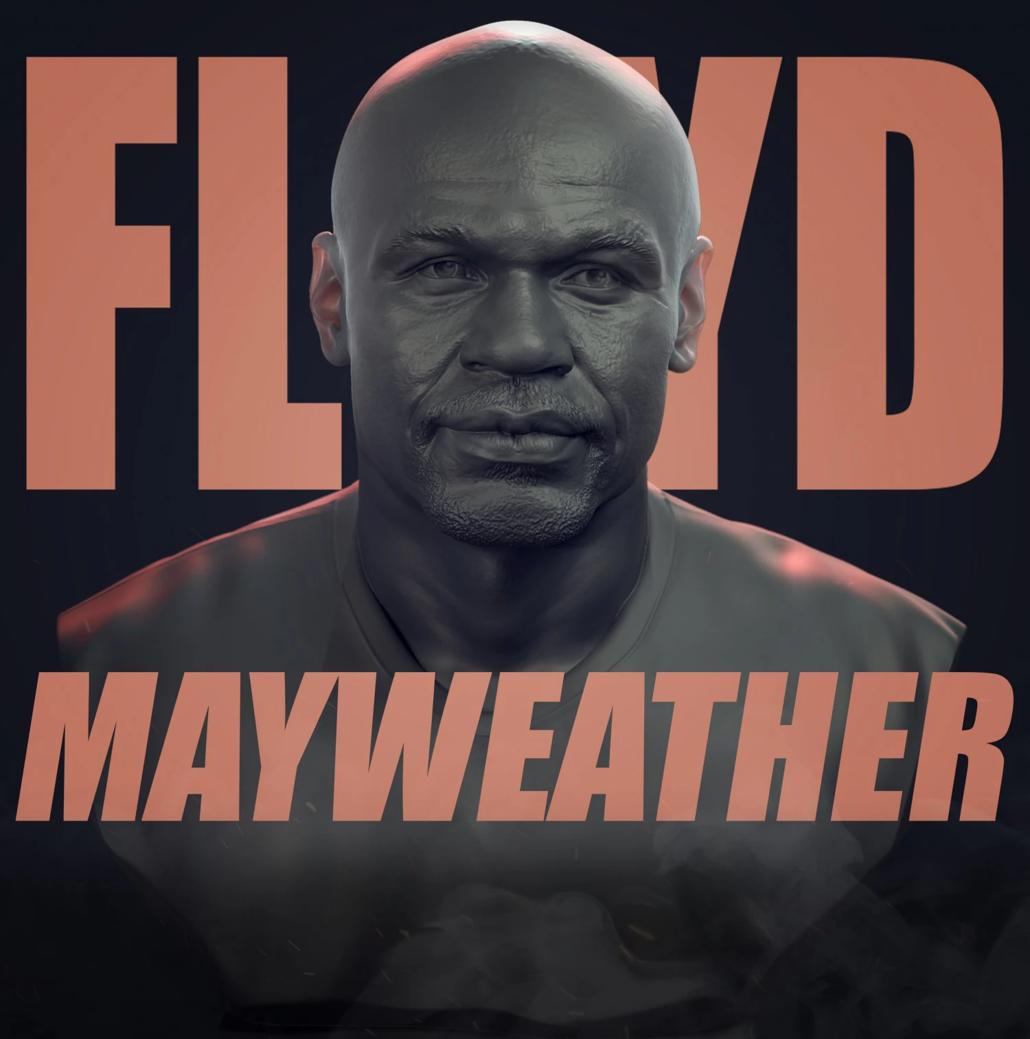 Floyd Mayweather 3D Print Model .c4d .max .obj .3ds .fbx .stl .blend 
