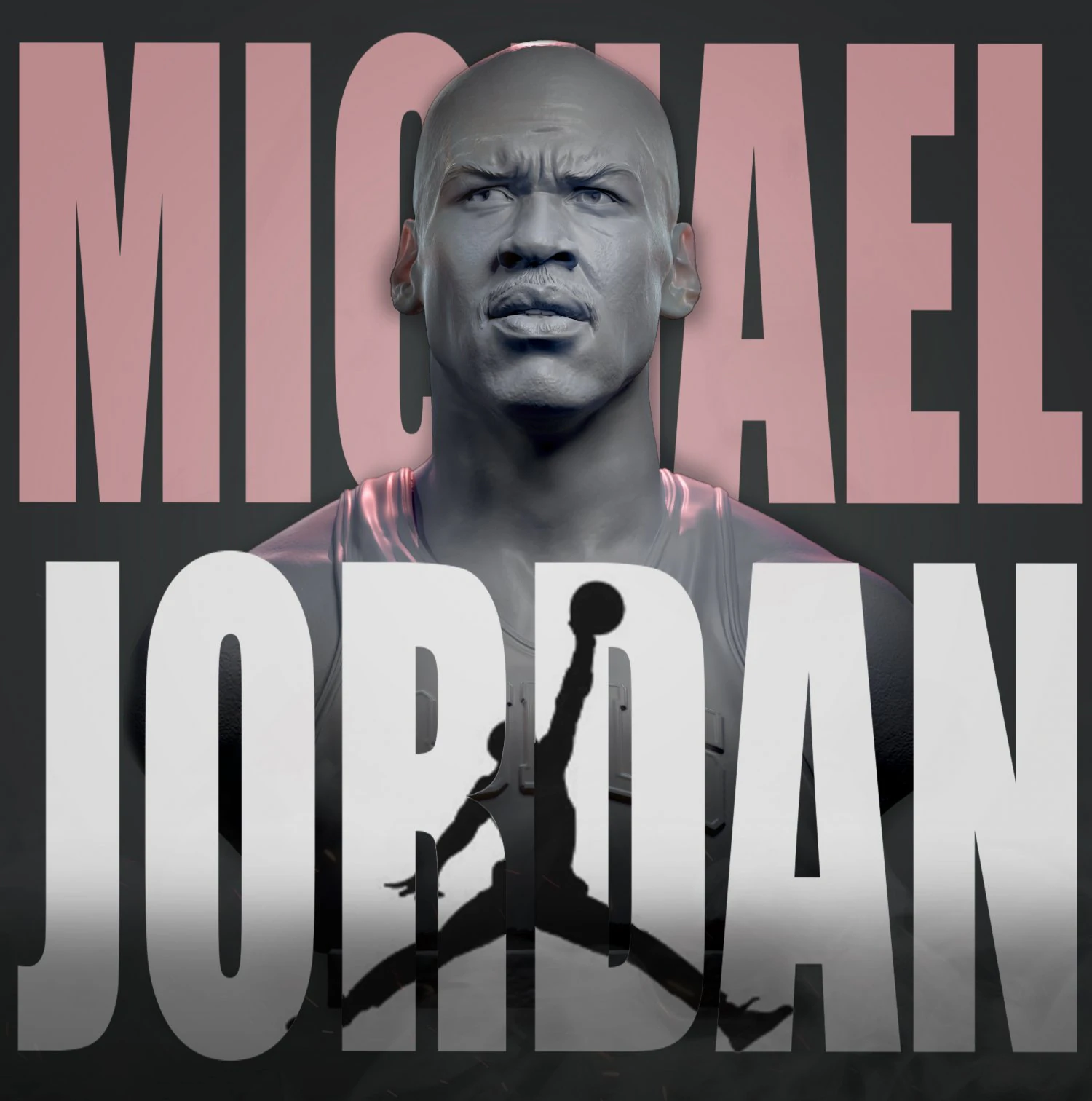 Michael Jordan 3D Print Model .c4d .max .obj .3ds .fbx .stl .blend 