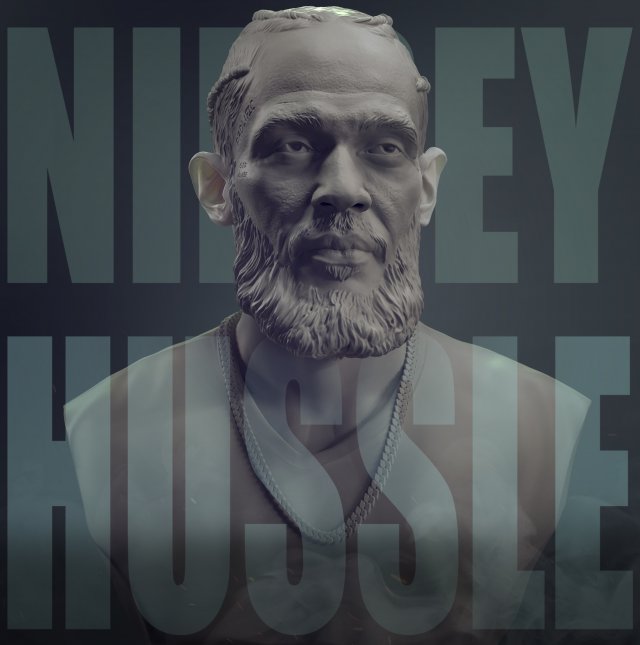 Nipsey Hussle 3D Print Model .c4d .max .obj .3ds .fbx .stl .blend 