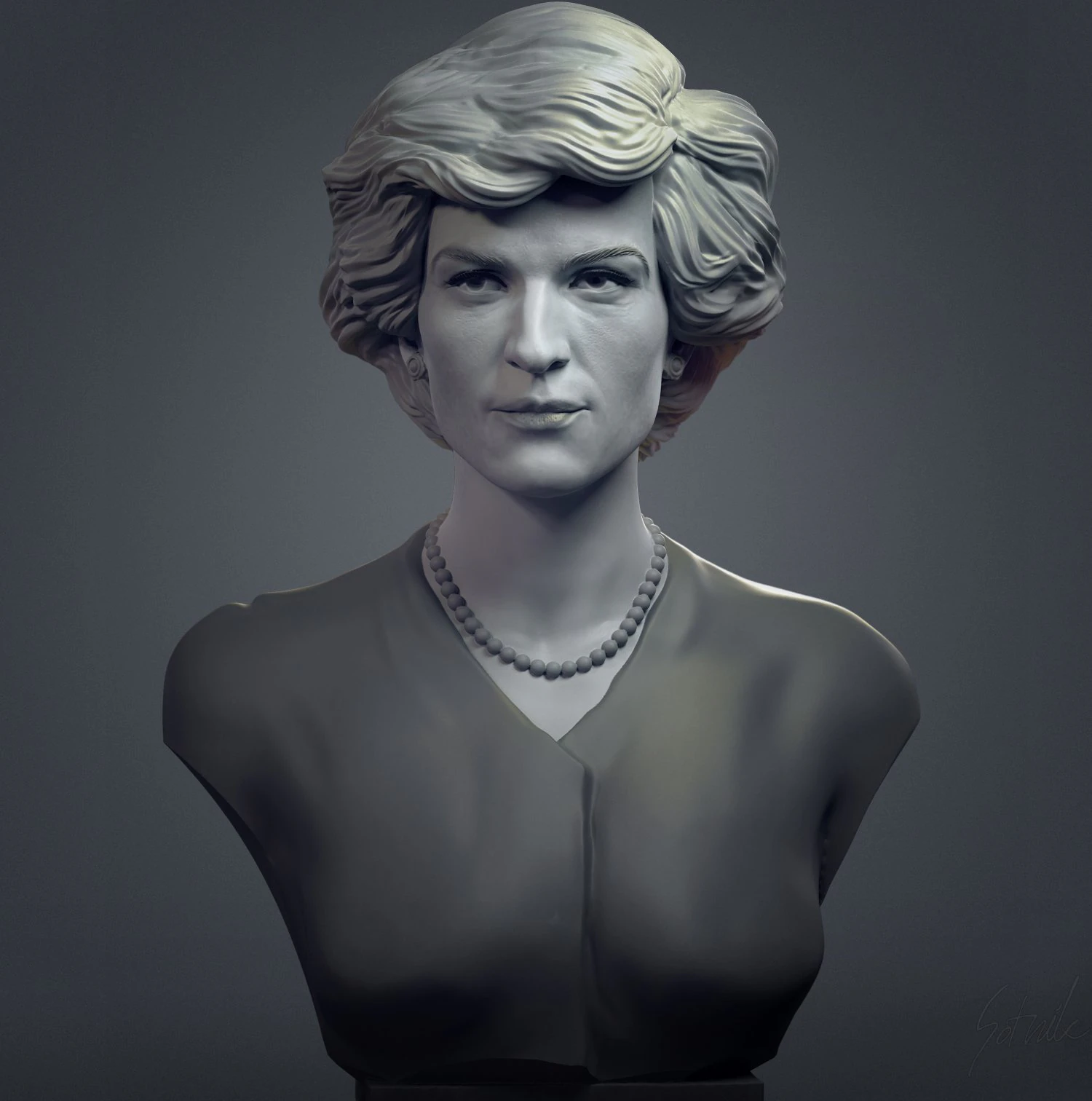 Diana Princess of Wales 3D Print Model .c4d .max .obj .3ds .fbx .stl .blend 