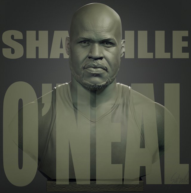 Shaquille ONeal 3D-printmodel .c4d .max .obj .3ds .fbx .stl .blend 