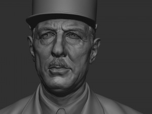Charles de Gaulle 3D प्रिंट मॉडल