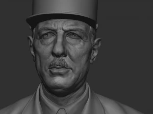 Charles de Gaulle 3D Print Model