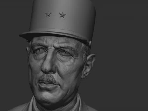 Charles de Gaulle 3D Print Model