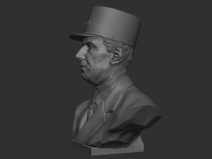 Charles de Gaulle 3D प्रिंट मॉडल