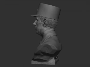Charles de Gaulle 3D Print Model