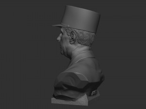 Charles de Gaulle 3D प्रिंट मॉडल