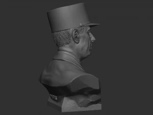 Charles de Gaulle 3D Print Model