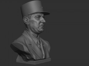 Charles de Gaulle 3D प्रिंट मॉडल