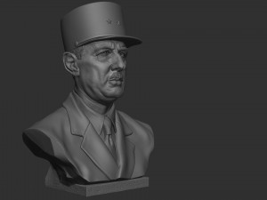 Charles de Gaulle 3D प्रिंट मॉडल