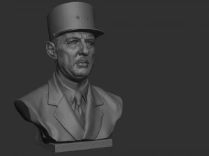 Charles de Gaulle 3D Print Model