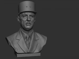 Charles de Gaulle 3D Print Model