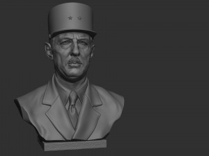 Charles de Gaulle 3D प्रिंट मॉडल