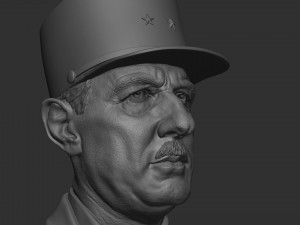 Charles de Gaulle 3D प्रिंट मॉडल