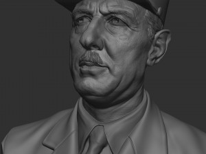 Charles de Gaulle 3D प्रिंट मॉडल