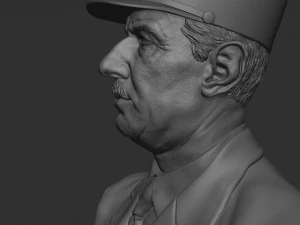 Charles de Gaulle 3D Print Model
