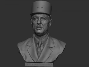 Charles de Gaulle 3D Print Model