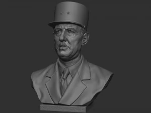 Charles de Gaulle 3D Print Model