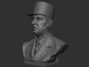Charles de Gaulle 3D प्रिंट मॉडल