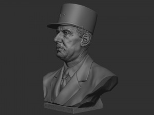 Charles de Gaulle 3D प्रिंट मॉडल