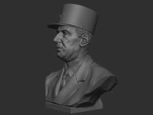 Charles de Gaulle 3D प्रिंट मॉडल