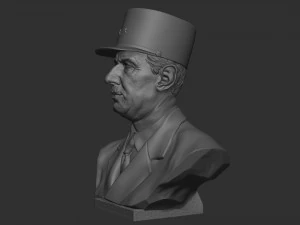 Charles de Gaulle 3D Print Model