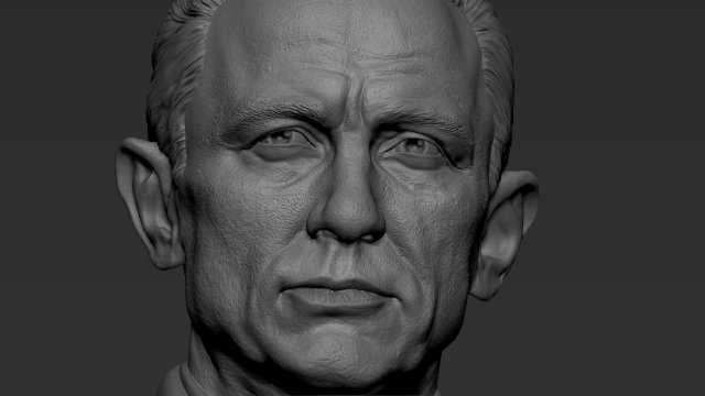 Daniel Craig 3D Принт Модель .c4d .max .obj .3ds .fbx .stl .blend 
