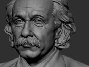 Albert Einstein Modèles 3D en vedette