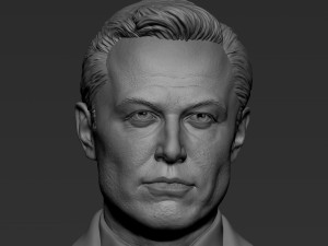 Elon Musk 3Dプリントモデル