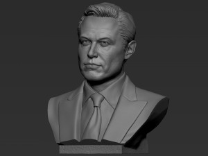 Elon Musk 3Dプリントモデル