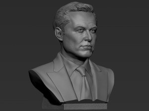 Elon Musk 3Dプリントモデル