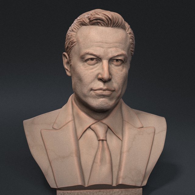 Elon Musk 3Dプリントモデル .c4d .max .obj .3ds .fbx .stl .blend 
