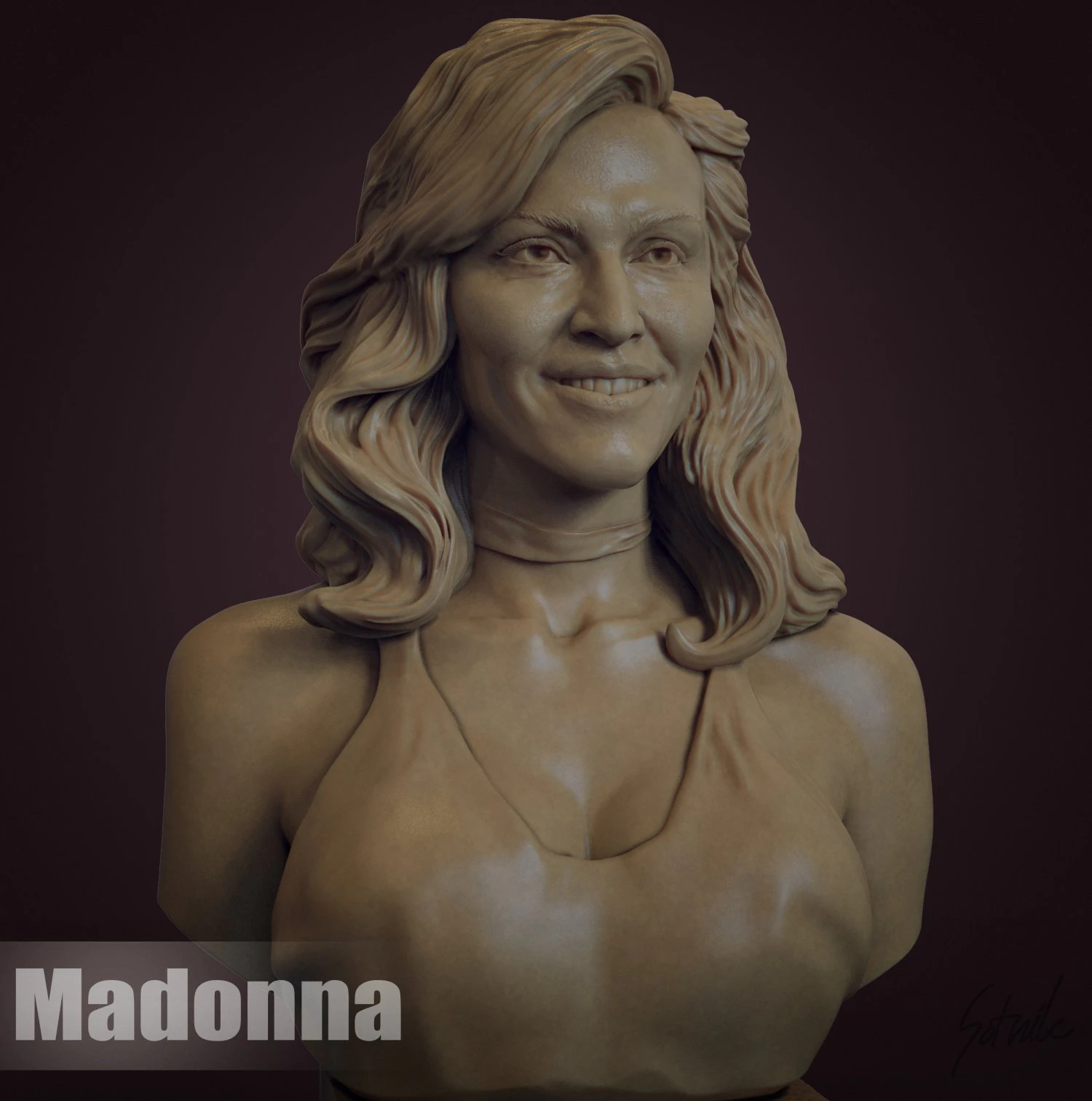 Madonna 3D Print Model .c4d .max .obj .3ds .fbx .stl .blend 