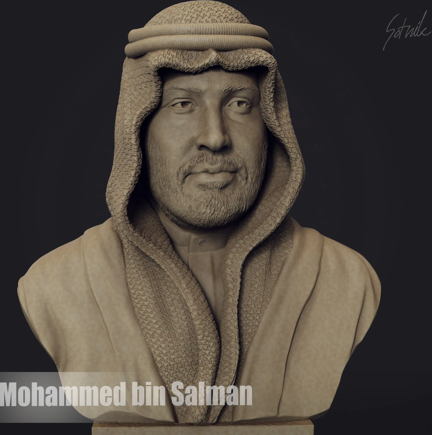 Mohammed bin Salman 3D Print Model .c4d .max .obj .3ds .fbx .stl .blend 