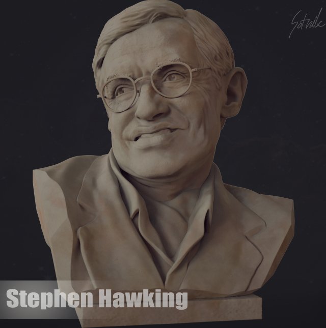 Stephen Hawking Modelo de Impressão 3D .c4d .max .obj .3ds .fbx .stl .blend 