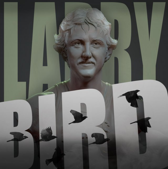 Larry Joe Bird 3Dプリントモデル .c4d .max .obj .3ds .fbx .stl .blend 