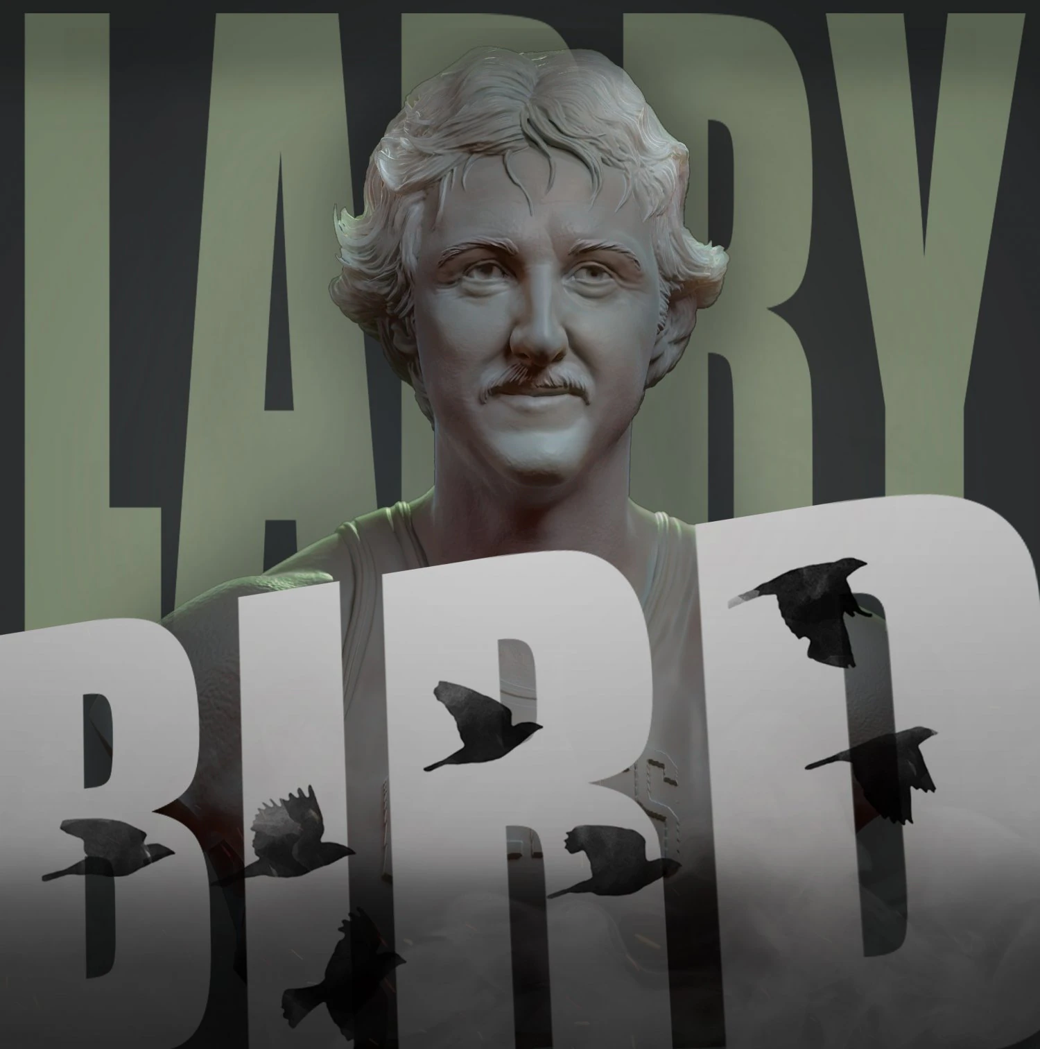 Larry Joe Bird 3D Print Model .c4d .max .obj .3ds .fbx .stl .blend 