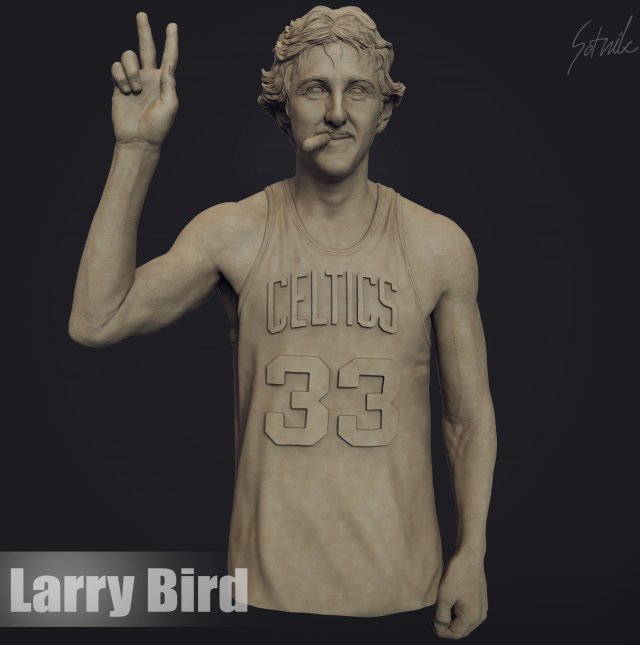 Larry Bird jewerly 3D Print Model .c4d .max .obj .3ds .fbx .stl .blend 