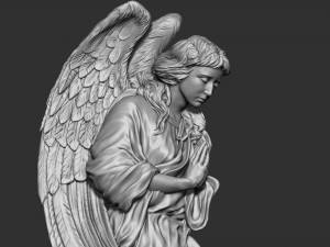 Angel Bas-Relief 1 3Dプリントモデル